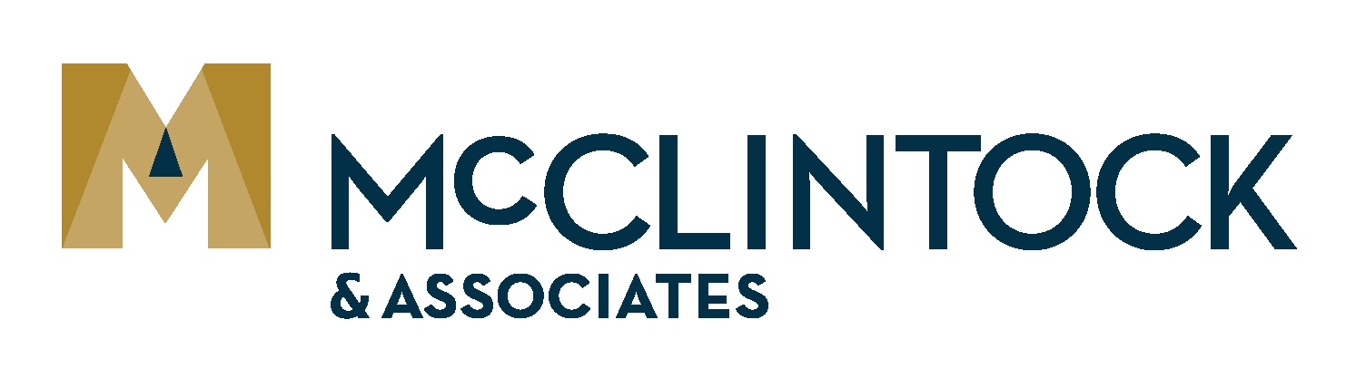 McClintock & Associates company logo featuring a gold letter M